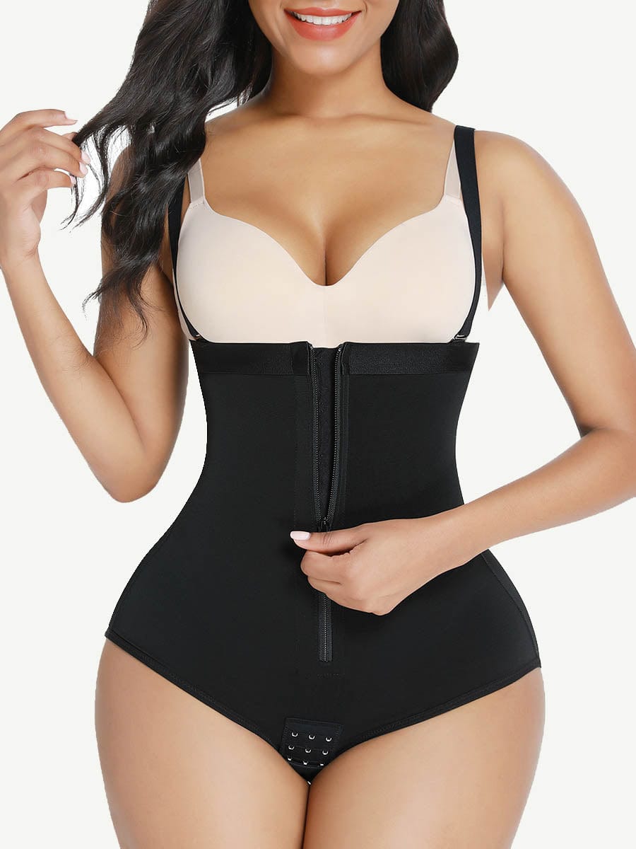 Wholesale High Waist Post Surgery Shaper Shorts With Two Steel Bones and Zip