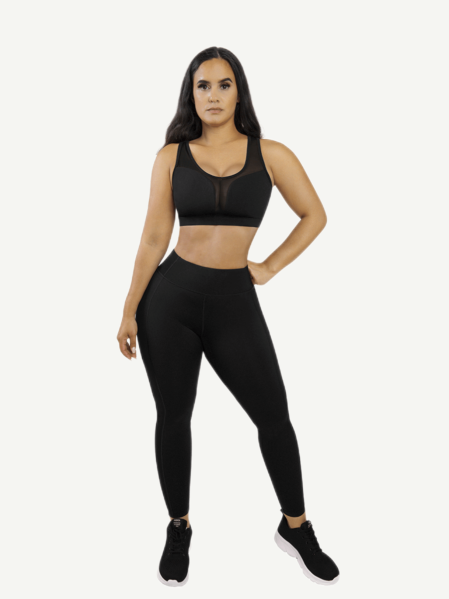 Wholesale Sports Bra With Vest Bra Design And Front Tulle Stitching
