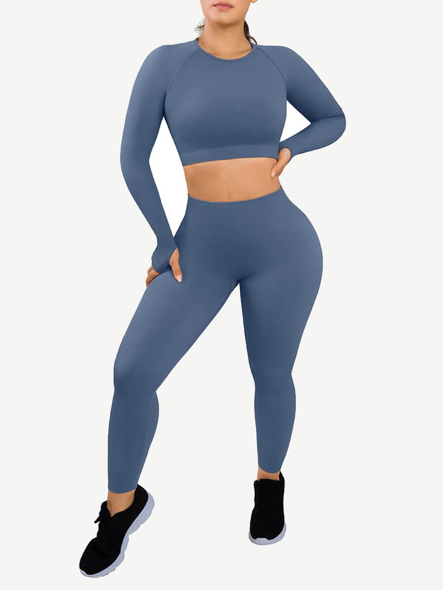 WholesaleđżEco-friendly 3D Printing Thumbhole Seamless Sportswear