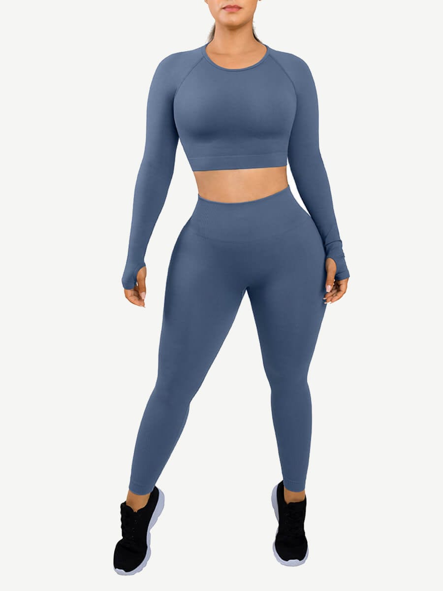 WholesaleđżEco-friendly 3D Printing Thumbhole Seamless Sportswear