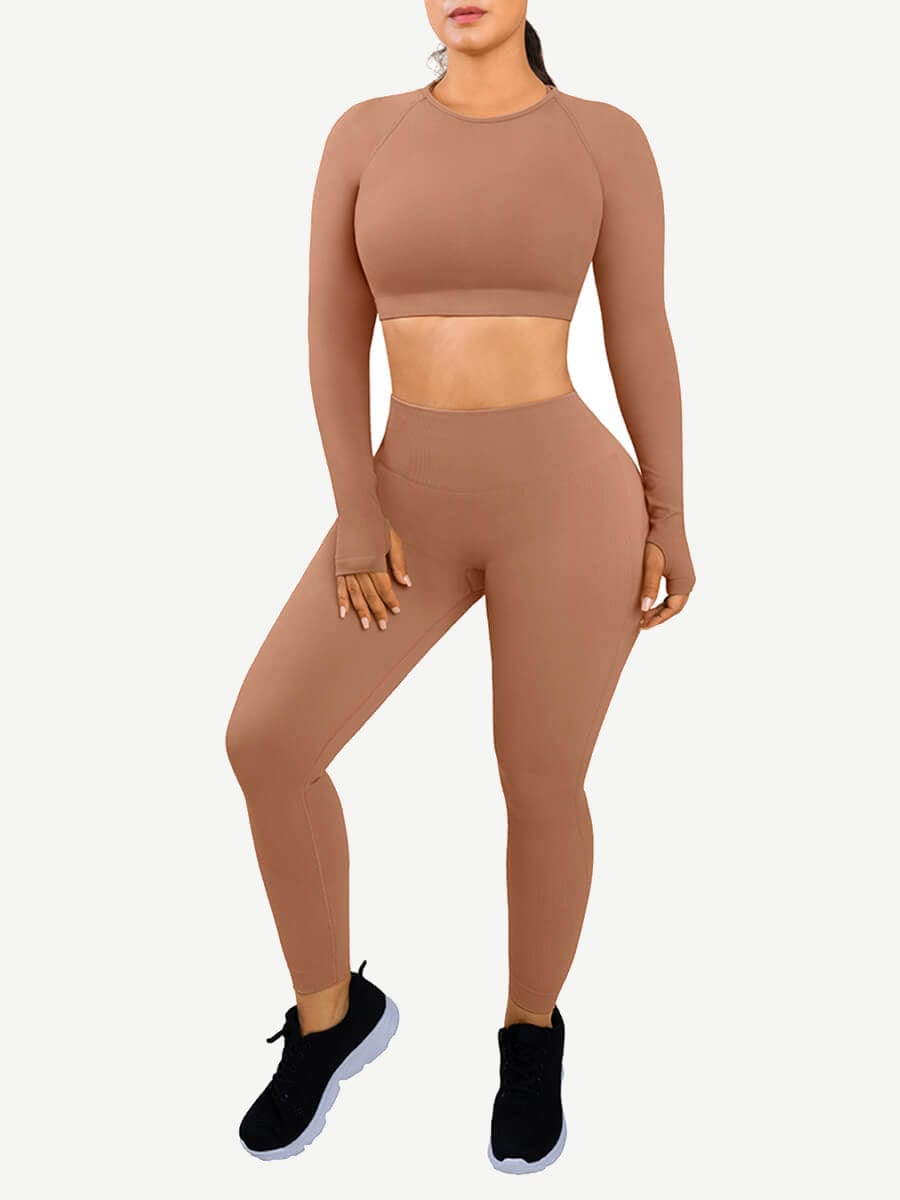 WholesaleđżEco-friendly 3D Printing Thumbhole Seamless Sportswear