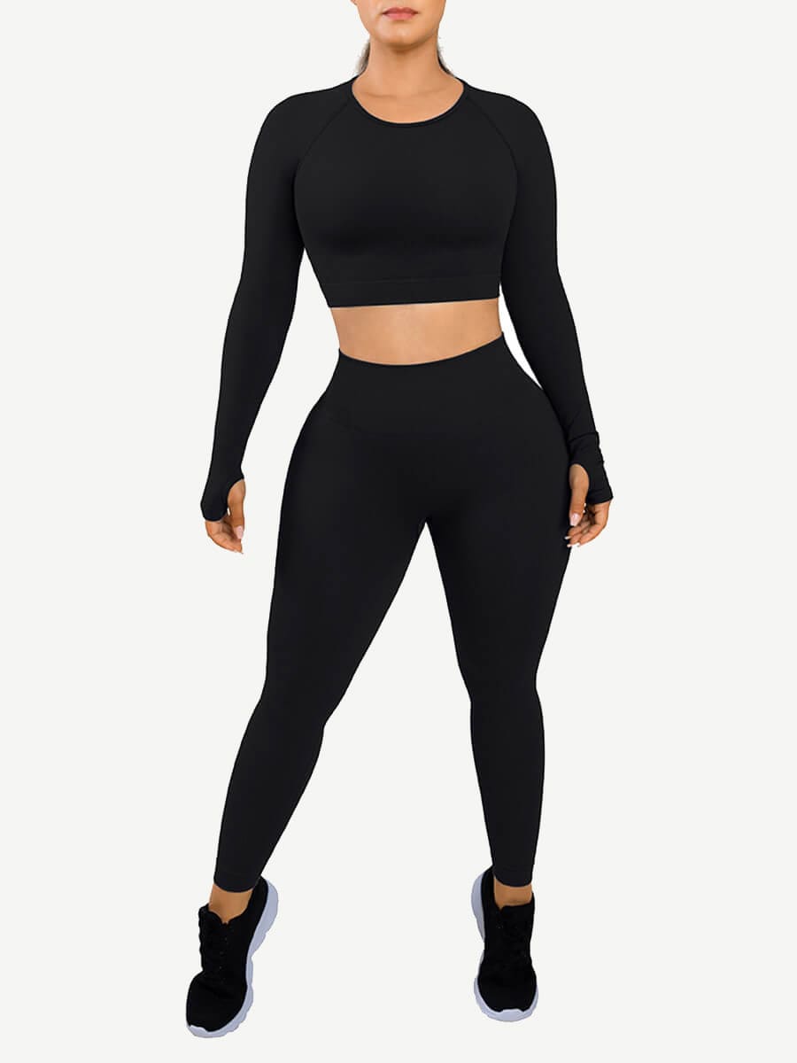 WholesaleđżEco-friendly 3D Printing Thumbhole Seamless Sportswear