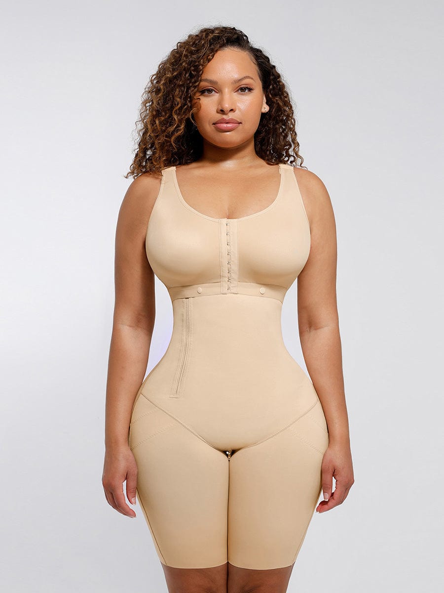 Wholesale Post-Operative Breast-Covering Side-Zip Body Shaper