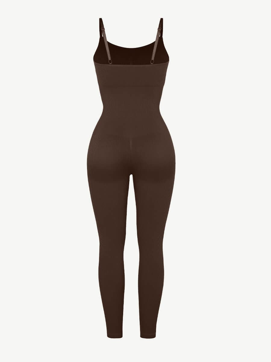 Jesbi Jireh High Stretchy Seamless Sling Tummy Control Jumpsuit Removable cup pads