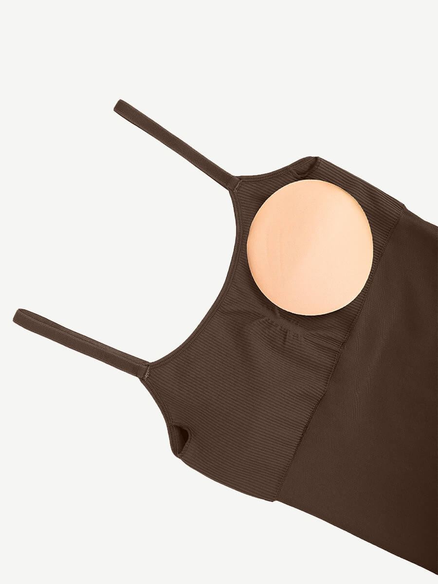 Jesbi Jireh High Stretchy Seamless Sling Tummy Control Jumpsuit Removable cup pads
