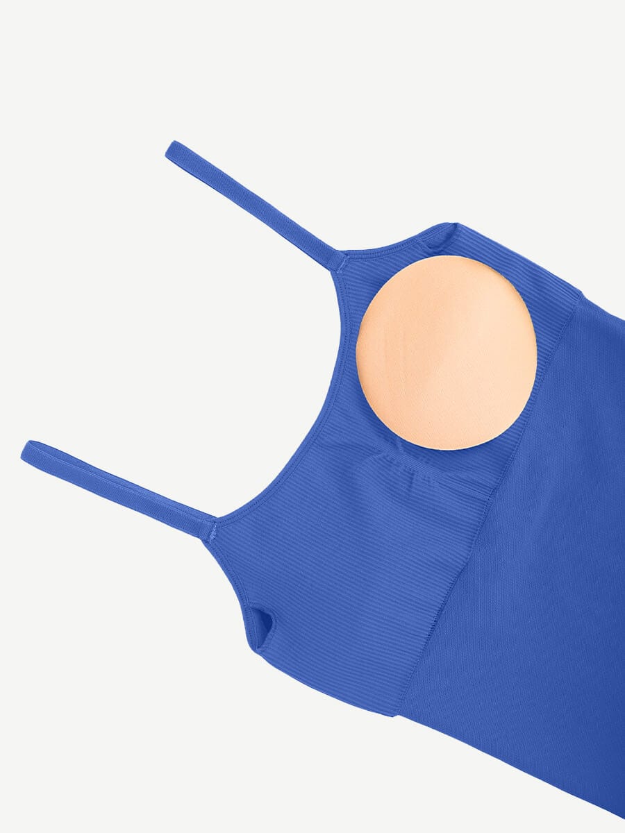 Jesbi Jireh High Stretchy Seamless Sling Tummy Control Jumpsuit Removable cup pads