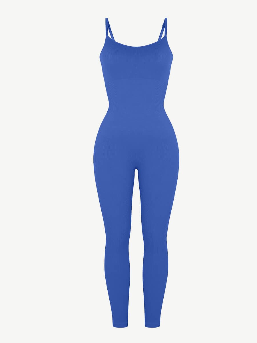 Jesbi Jireh High Stretchy Seamless Sling Tummy Control Jumpsuit Removable cup pads