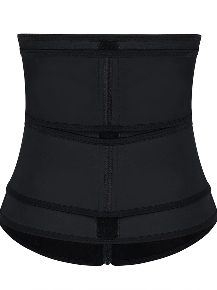 Wholesale Kinetic Black 7 Steel Bones Waist Cincher Double Belts Firm Control