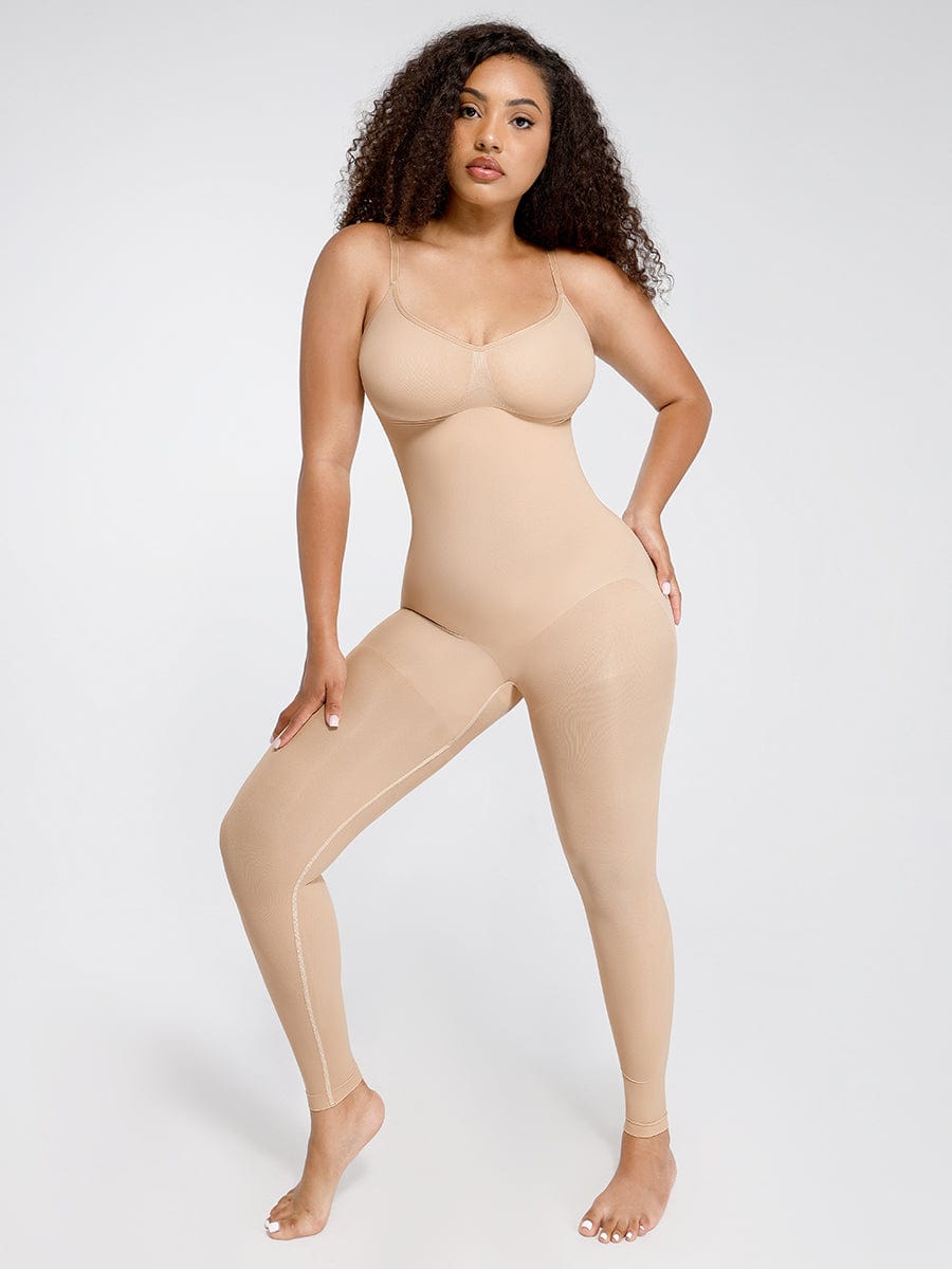 Wholesale Seamless Breast Support Waist and Abdomen Shaping Mid Thigh Body Shaper