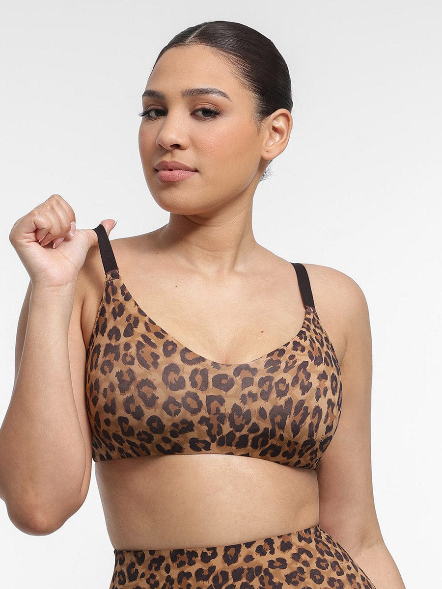 Jesbi Elohim Seamless Comfort Underarm Smoothing V-Neck Bralette with Adjustable Straps